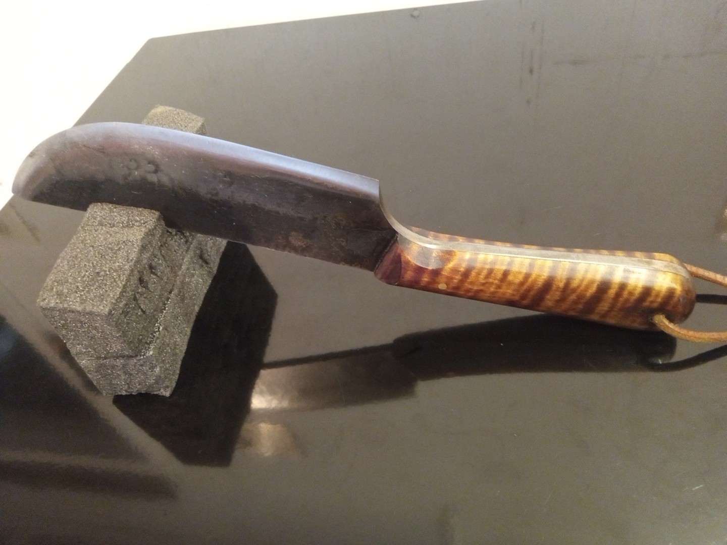 Vintage Custom-HandMade JEFF WHITE 11'' Primitive Camp Knife. Thick & Heavy Duty