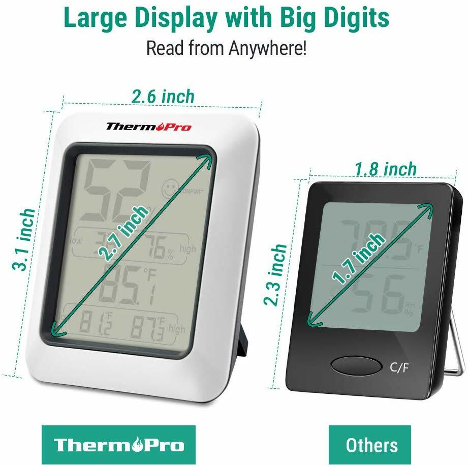 2PCS LCD Digital Indoor Thermometers Hygrometer Room Temperature Humidity Meter