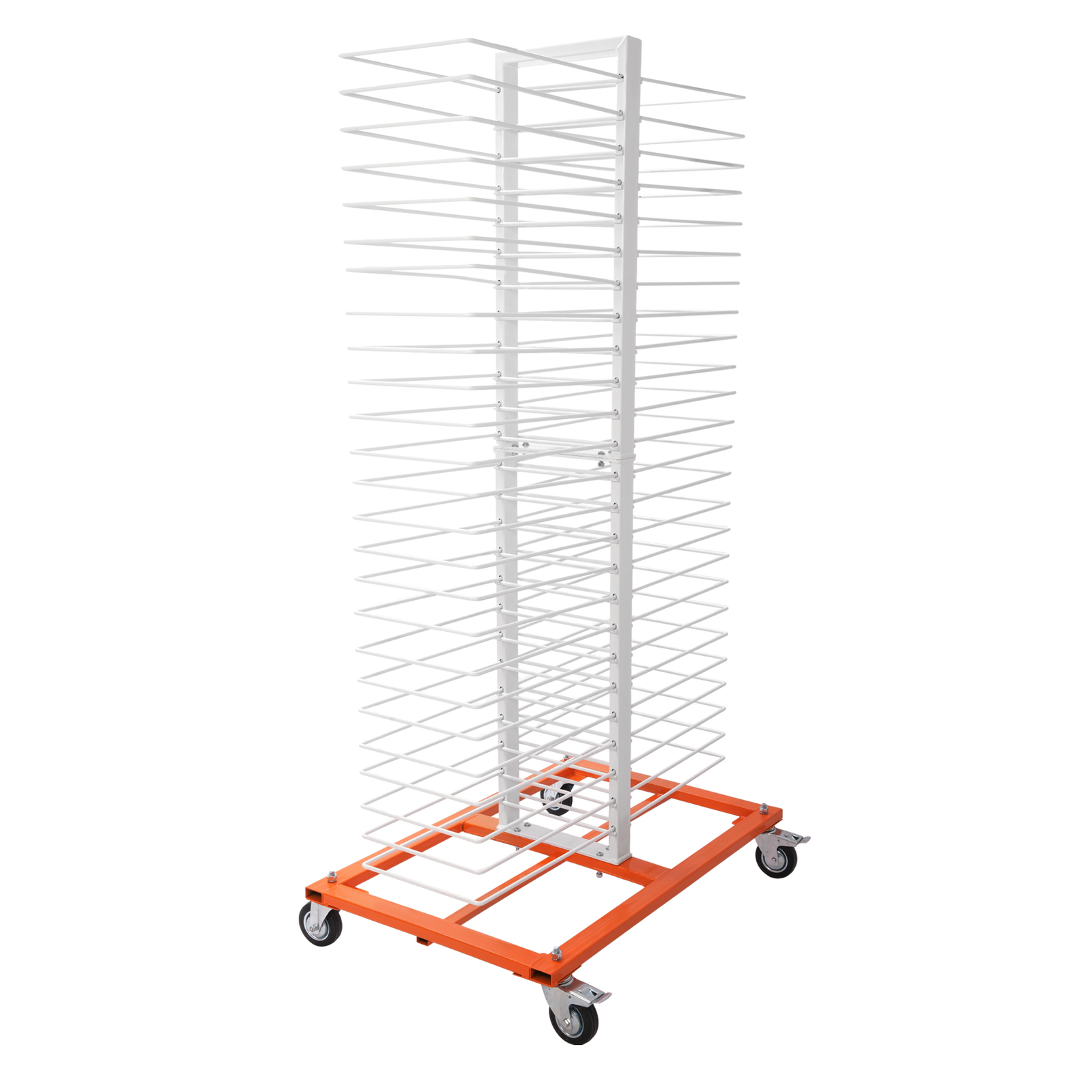 50 shelves Powder Coated Drying Rack 4 Wheels For cabinets/Shelves/Paint Shops