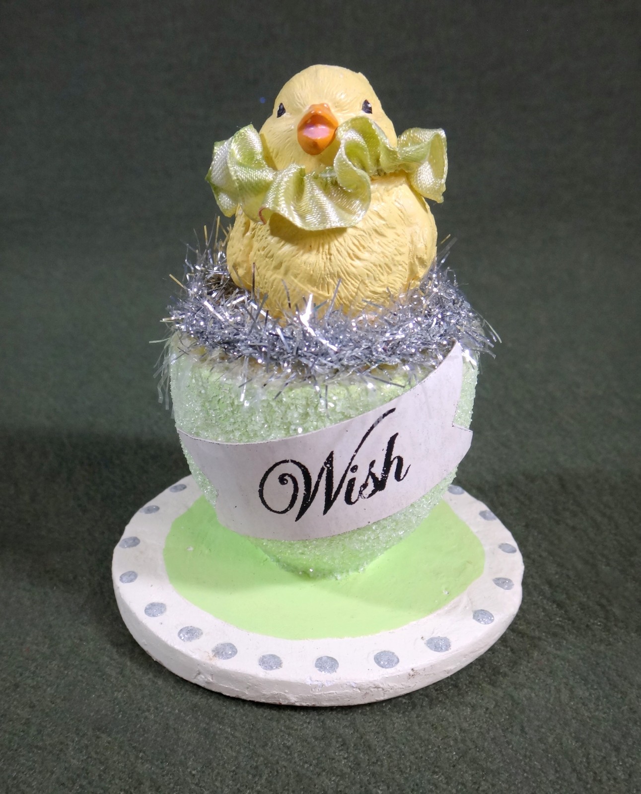 EASTER CHICK in EGG CUP "Wish" ESC TRADING CO designer MICHELLE WEAVER 2009
