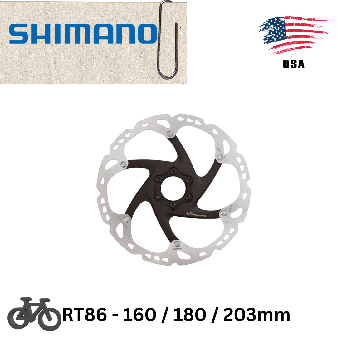 Shimano SM-RT86 XT 6 Bolts Rotor 160mm 180mm 203mm RT86