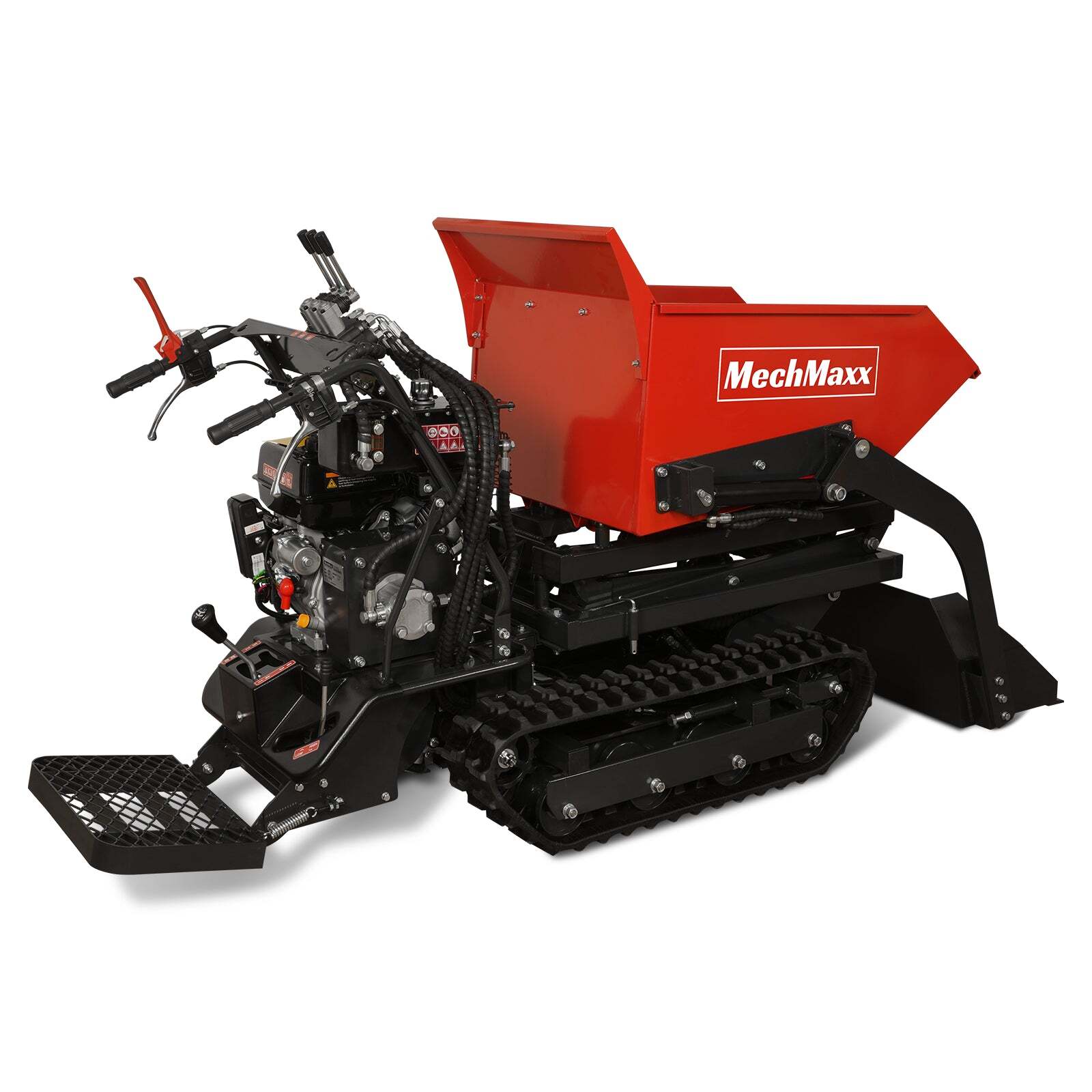 MechMaxx 1100Lbs Capacity Barrow 302cc 10HP E-Start Gas Tracked Dumper, D50HTFL