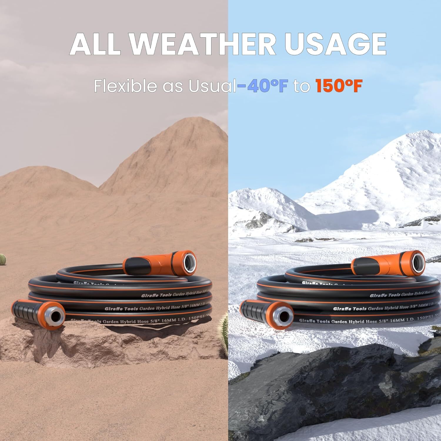 Giraffe Tools Garden Leader Hose Short Water Hose 3/10/75ft x 5/8" Burst 600 PSI