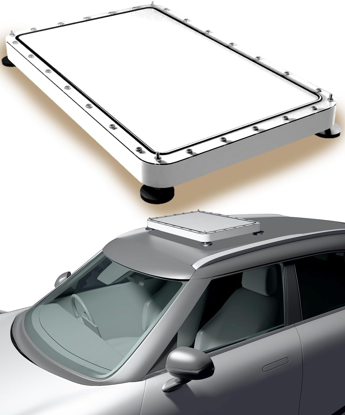 Flat Mount Low Profile Starlink Mount with Magnetic Feet, Starlink Mounting Kit