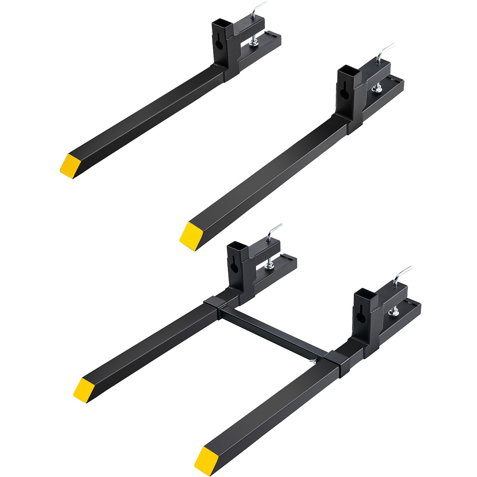 Uimoso Clamp on Pallet Forks 2000/4000LBS Heavy Duty Tractor Bucket Fork 43"/60"