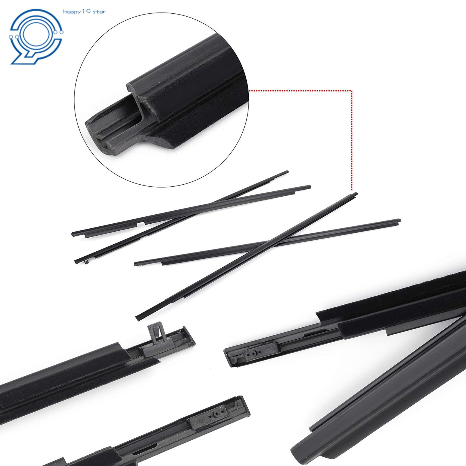 Weatherstrip Rubber Window Belt Moulding For LEXUS GX470 2003-2009 75722-60080