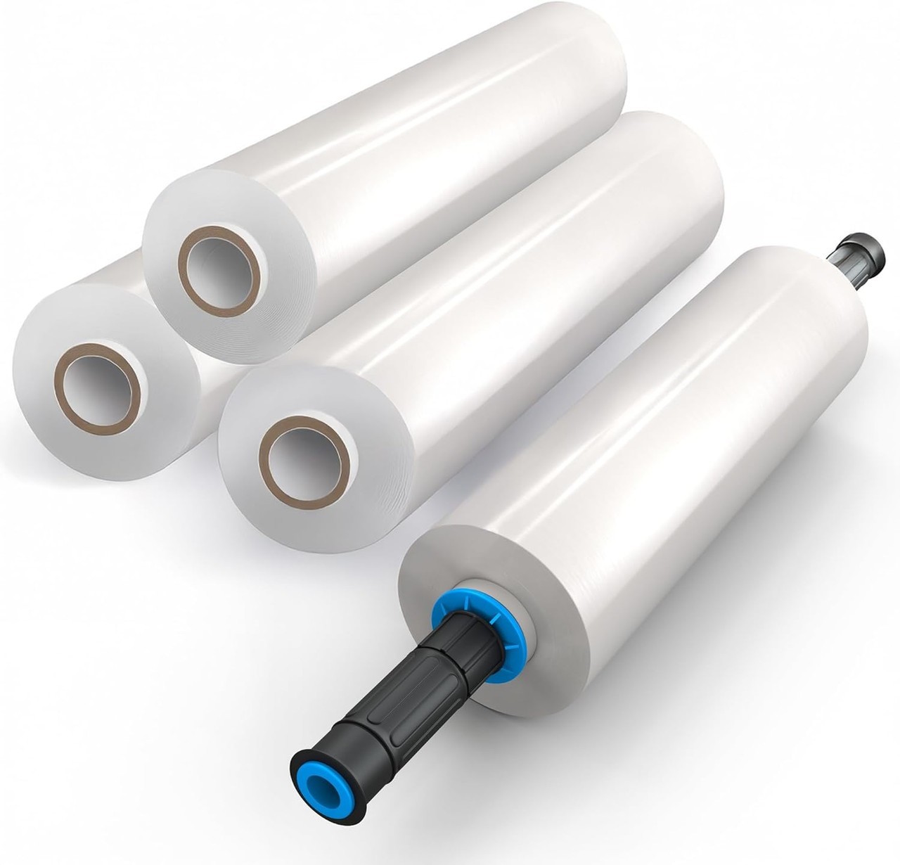 15" x 900FT 80 Gauge Pallet Wrap Stretch Film Shrink Hand Wrap 1 to 4 Rolls