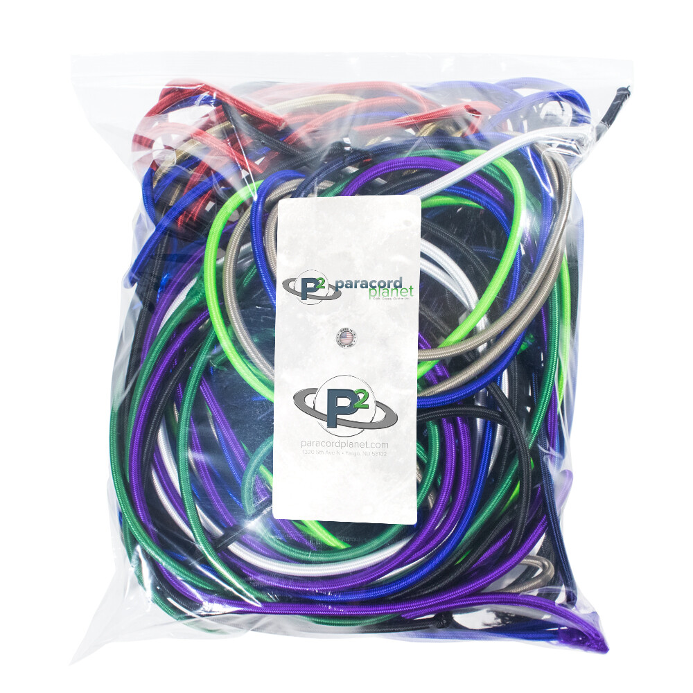 Paracord Planet Bungee Shock Cord 1/2, 3/8, 3/16, 1/8, 5/16 100 Feet Grab Bag