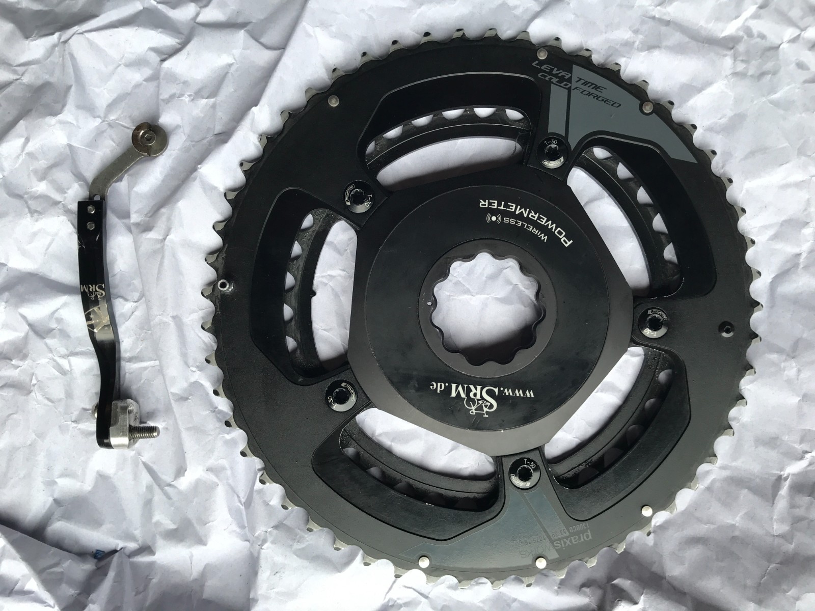 SRM Powermeter Spider for Rotor 3D+ 3D30 130 BCD Praxis 53-39 New Batteries