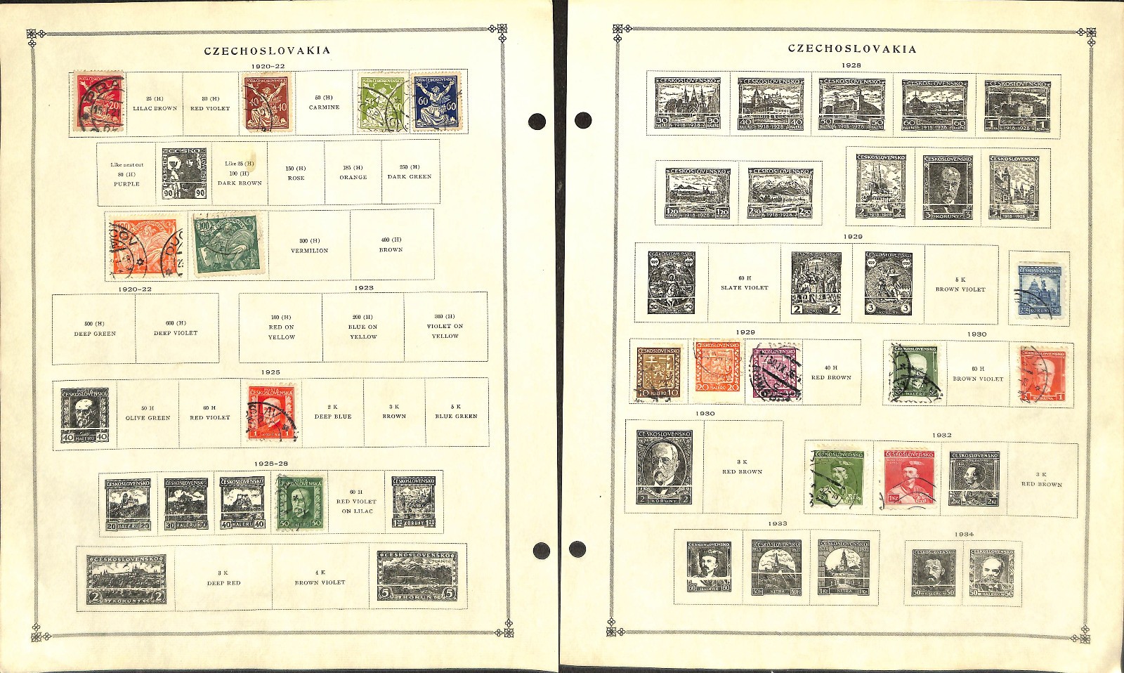 Czechoslovakia Stamp Collection on 40 Scott & Schaubek Pages, 1918-1968 (BH)
