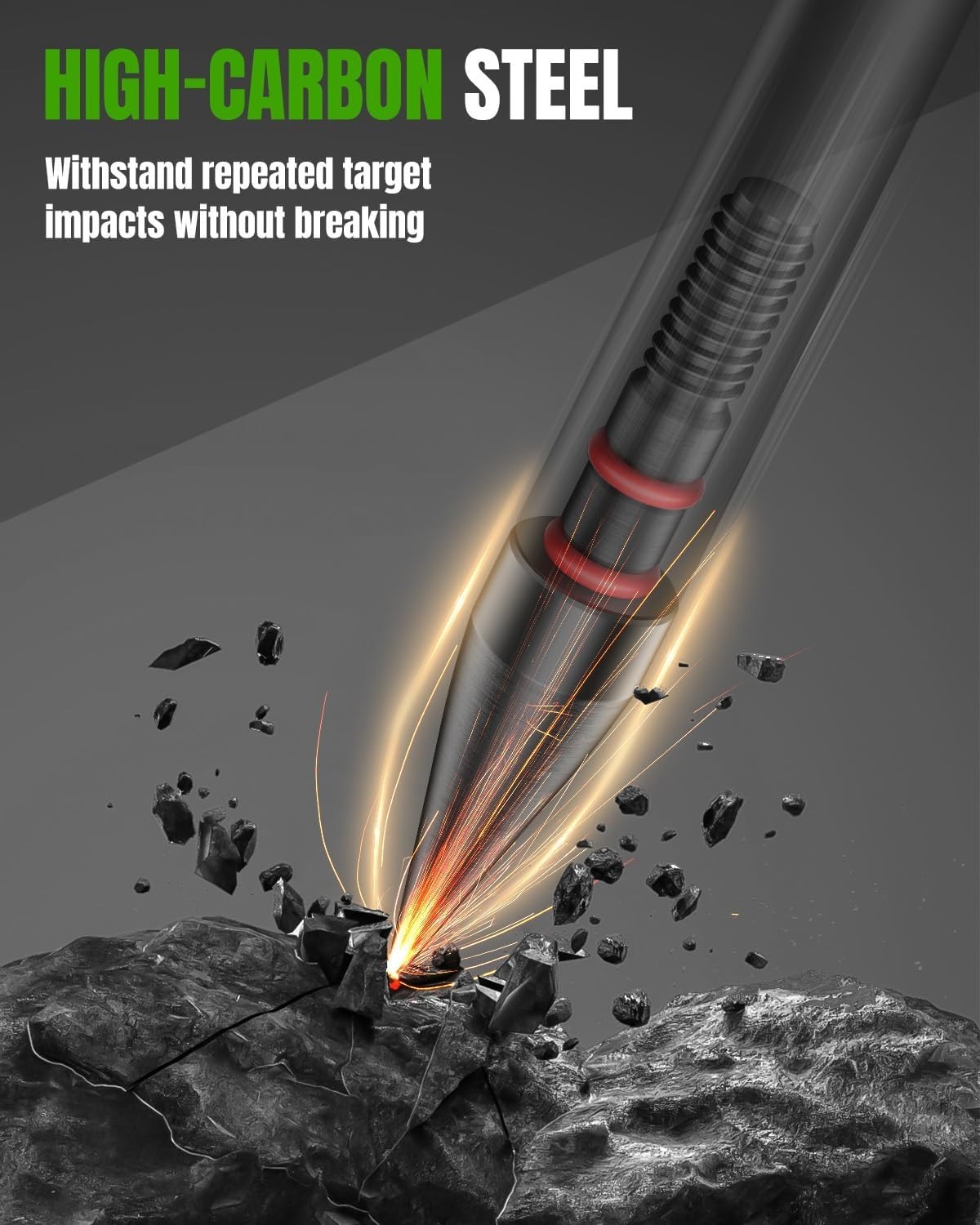 24Pcs Archery Field Points Screw-in Arrow Point 100 Grain 5/16" Steel Field Tips