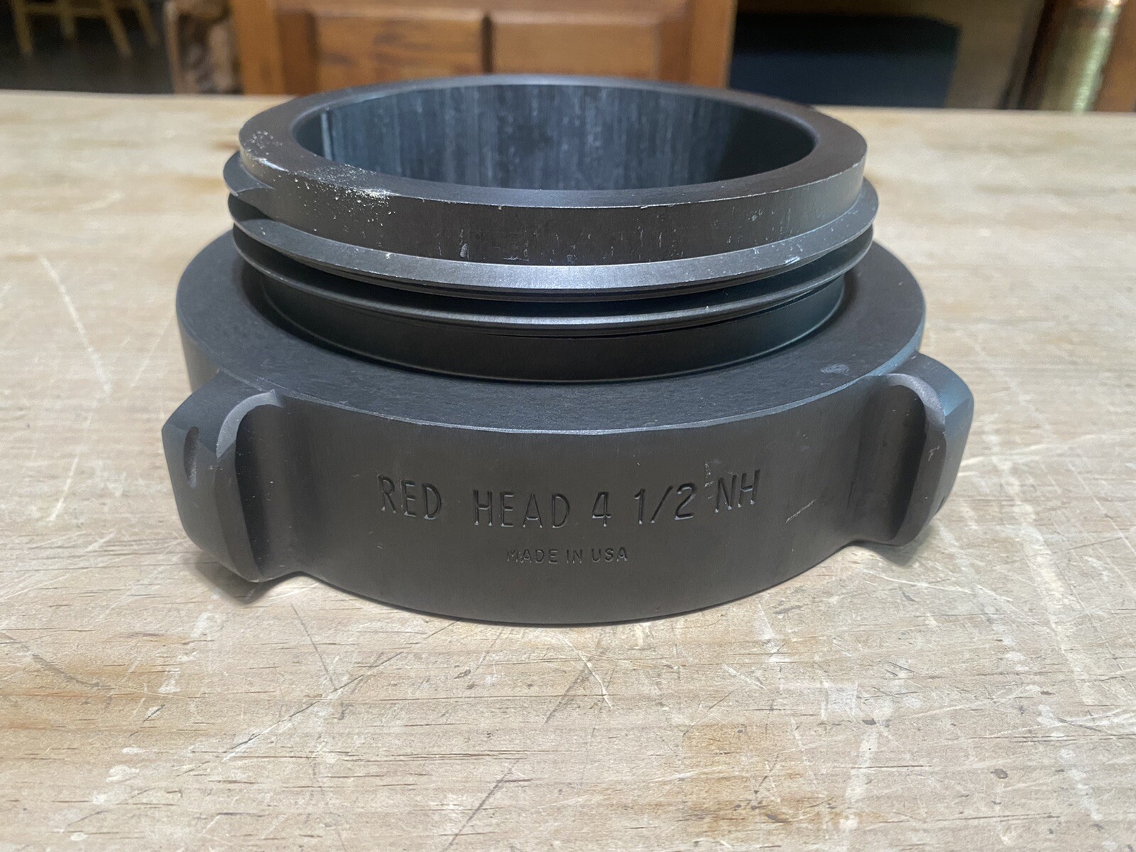 Red Head 4 1/2 NH Male to 5 NH Female Style 37 Rocker Lug Coupler Adapter Alum