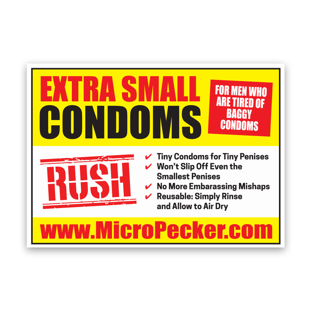 Extra Small Condoms, Fake Product Box, Practical Jokes, Revenge (100% Anonymous)