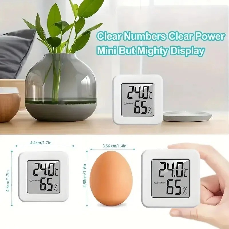 THERMOMETER INDOOR Digital LCD Hygrometer Temperature Humidity Meter Alarm Clock