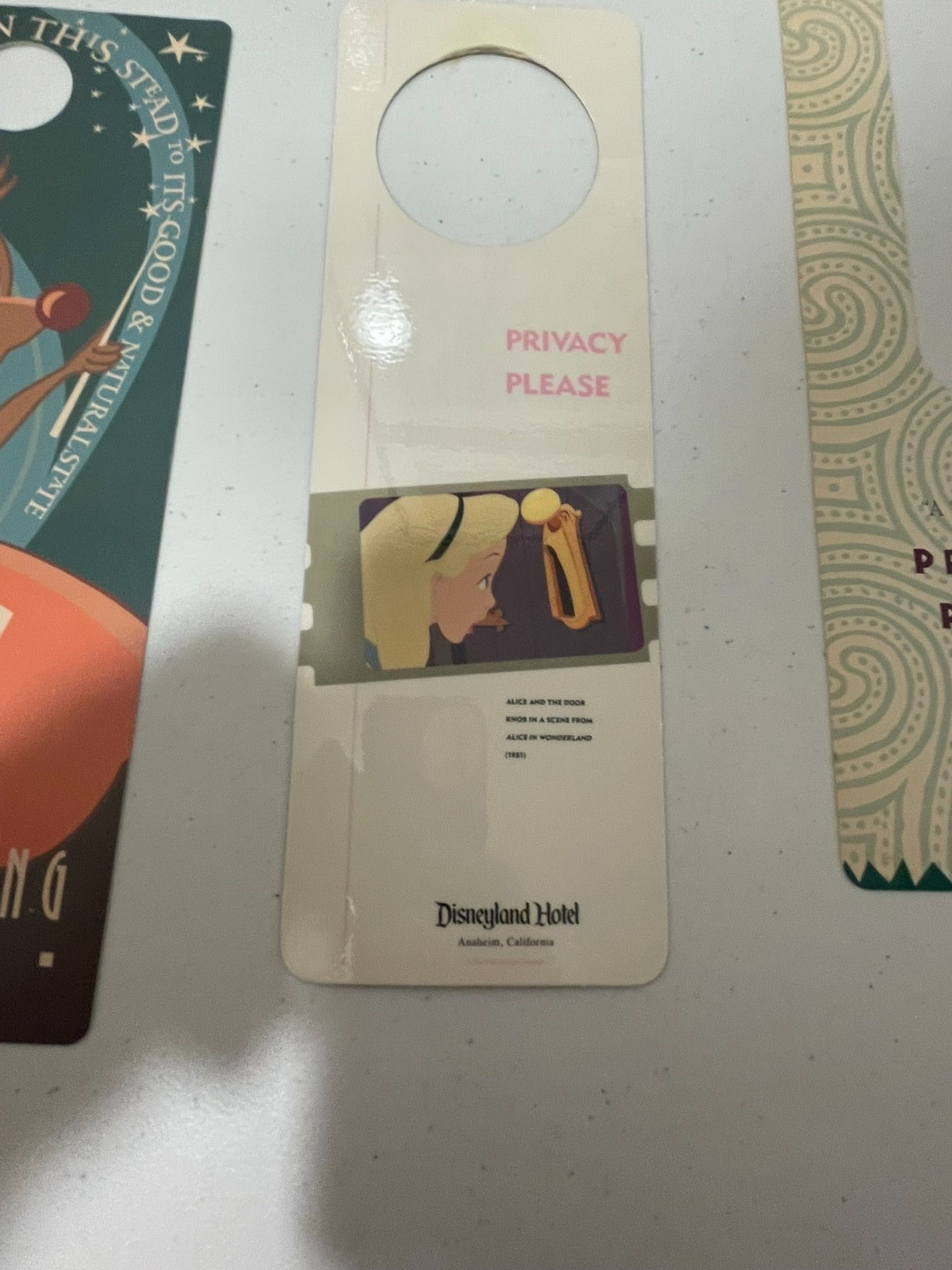 LOT OF 3 - Vtg DO NOT DISTURB Signs Disneyland and Walt Disney World