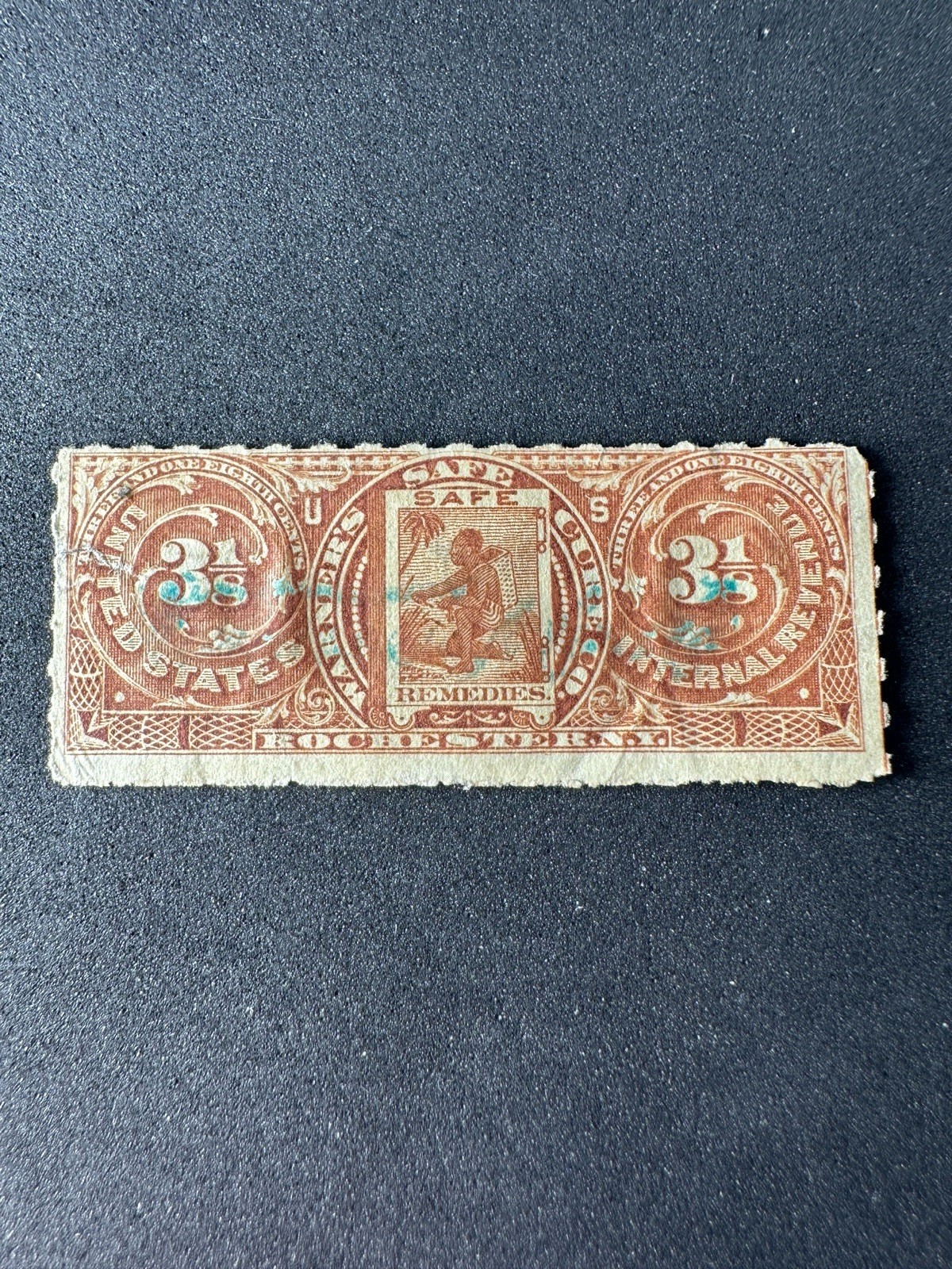 1898 RS305 New York Match Medicine Revenue Stamp