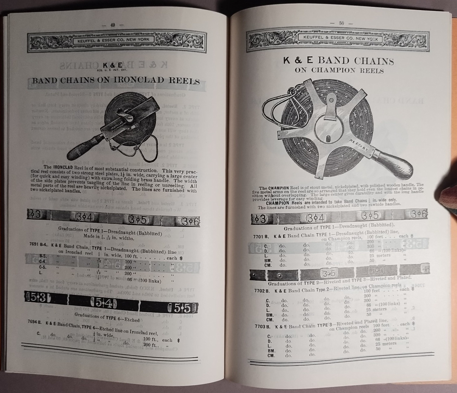 1926 Keuffel & Esser K&E Measuring Tape Folding Rule Catalog + Ink Blotter B6-26