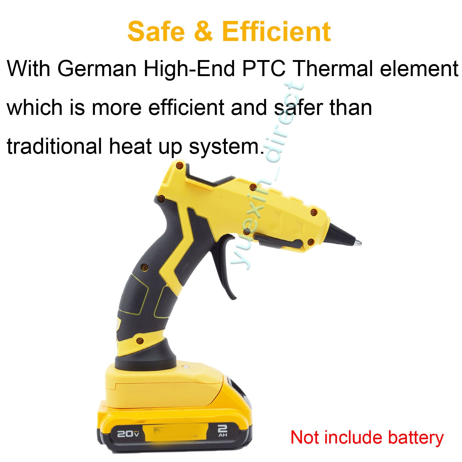 Cordless Hot Melt Glue Gun For Dewalt 20V Max Battery Crafts & Tools DIY Tool US