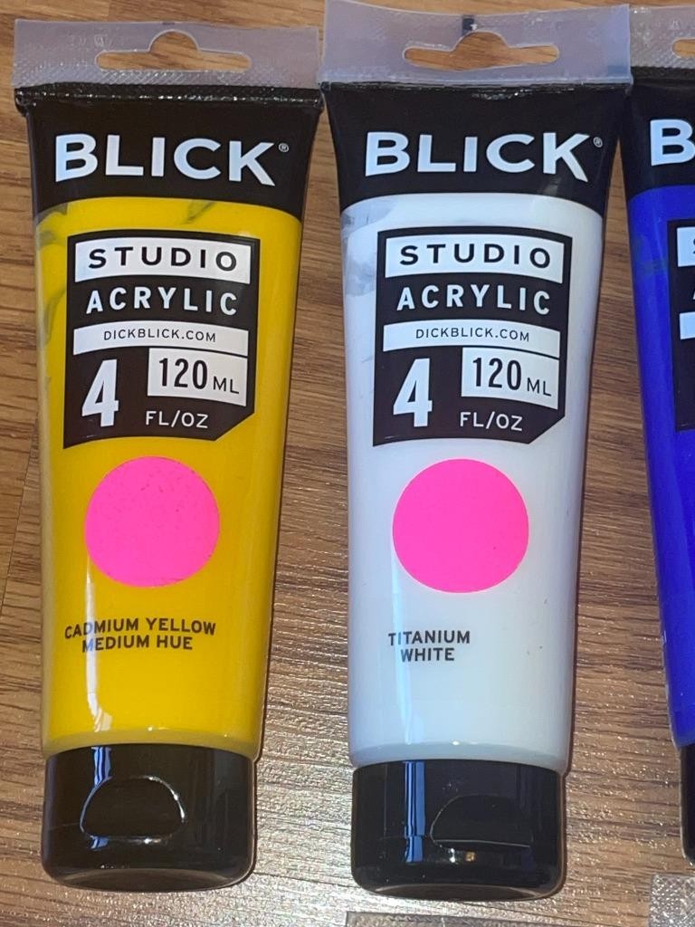 Lot of 11 BLICK Studio Acrylic Paint 4 oz each Different Colors Brand NEW