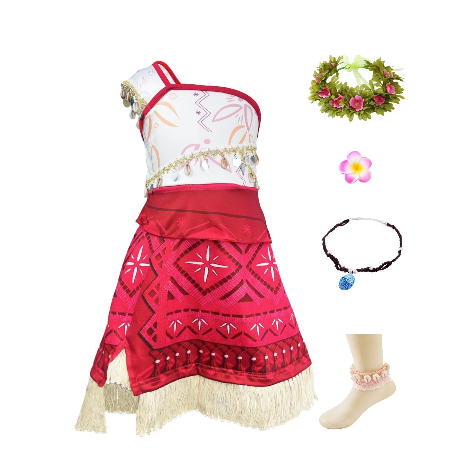 Girls' Princess Dress Up Costume - Ocean Adventure Party Outfit with Accessories