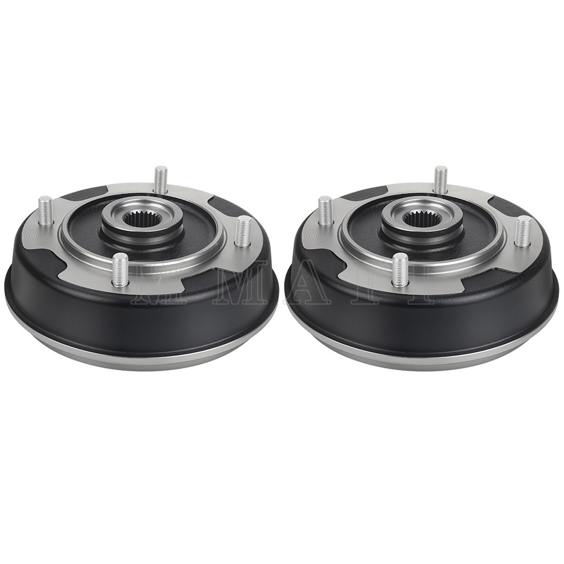 2 X Rear Wheel Brake Drum Hub & Brake Shoes for Kawasaki KAF300 Mule 500 520 550