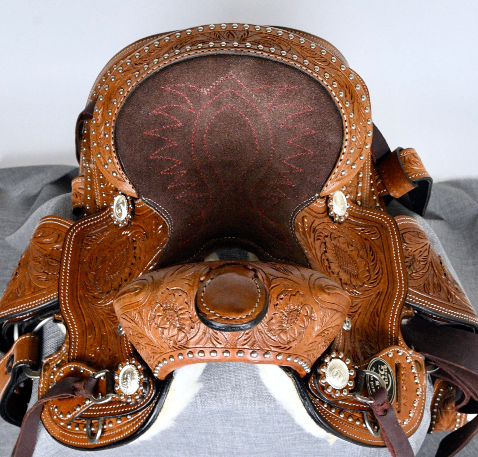 8" King Series Miniature Braden Trail Horse Saddle by Tough One KS-2638-33-8