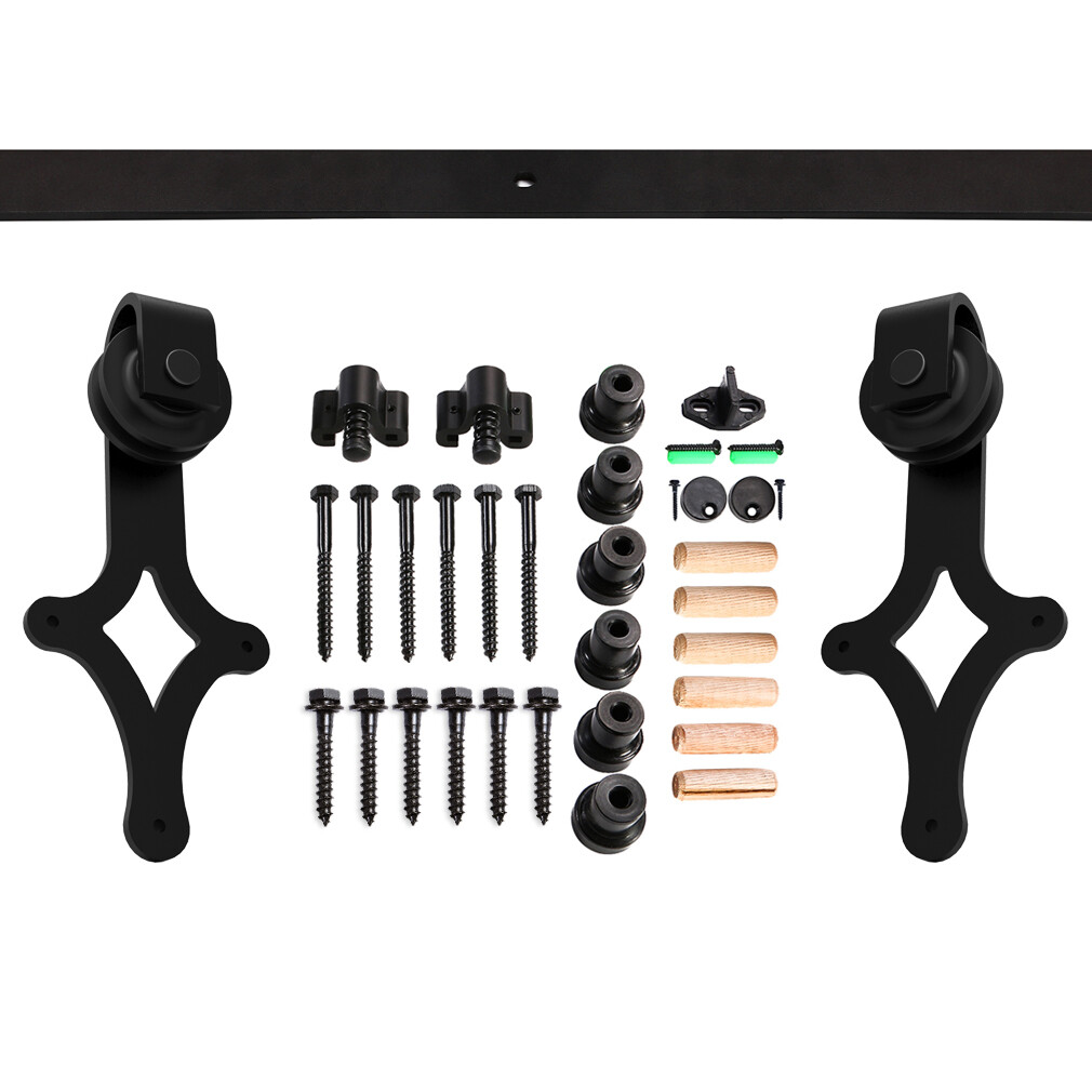 4-20FT Sliding Barn Door Hardware Closet Track Kit for Single/Double/Bypass Door
