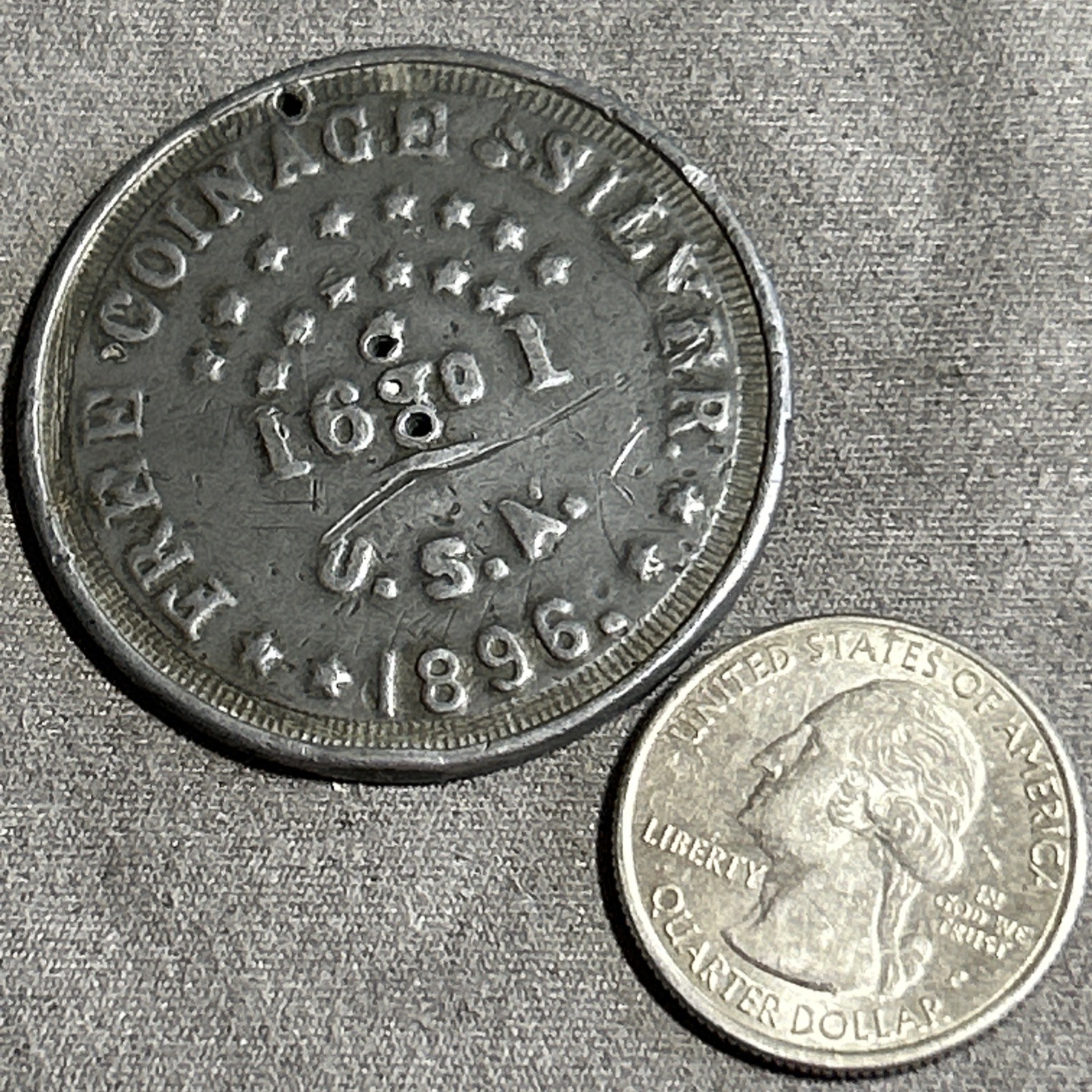 Bryan Dollar Money Schornstein Rare 16 To 1 One Dime Free Coinage Silver SCH-364