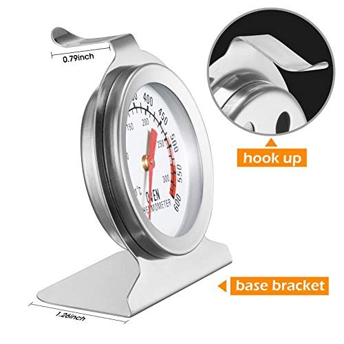 Oven Thermometer Stainless Steel Classic Stand Up Food Meat Temperature Gauge5-1