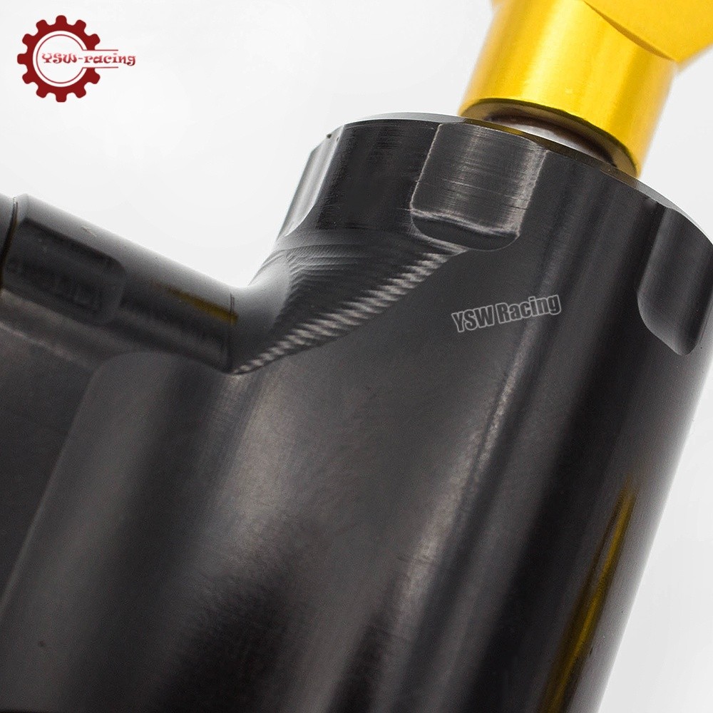 Universal Motorcycle CNC Adjustable Steering Damper Stabilizer Top Black&Gold US