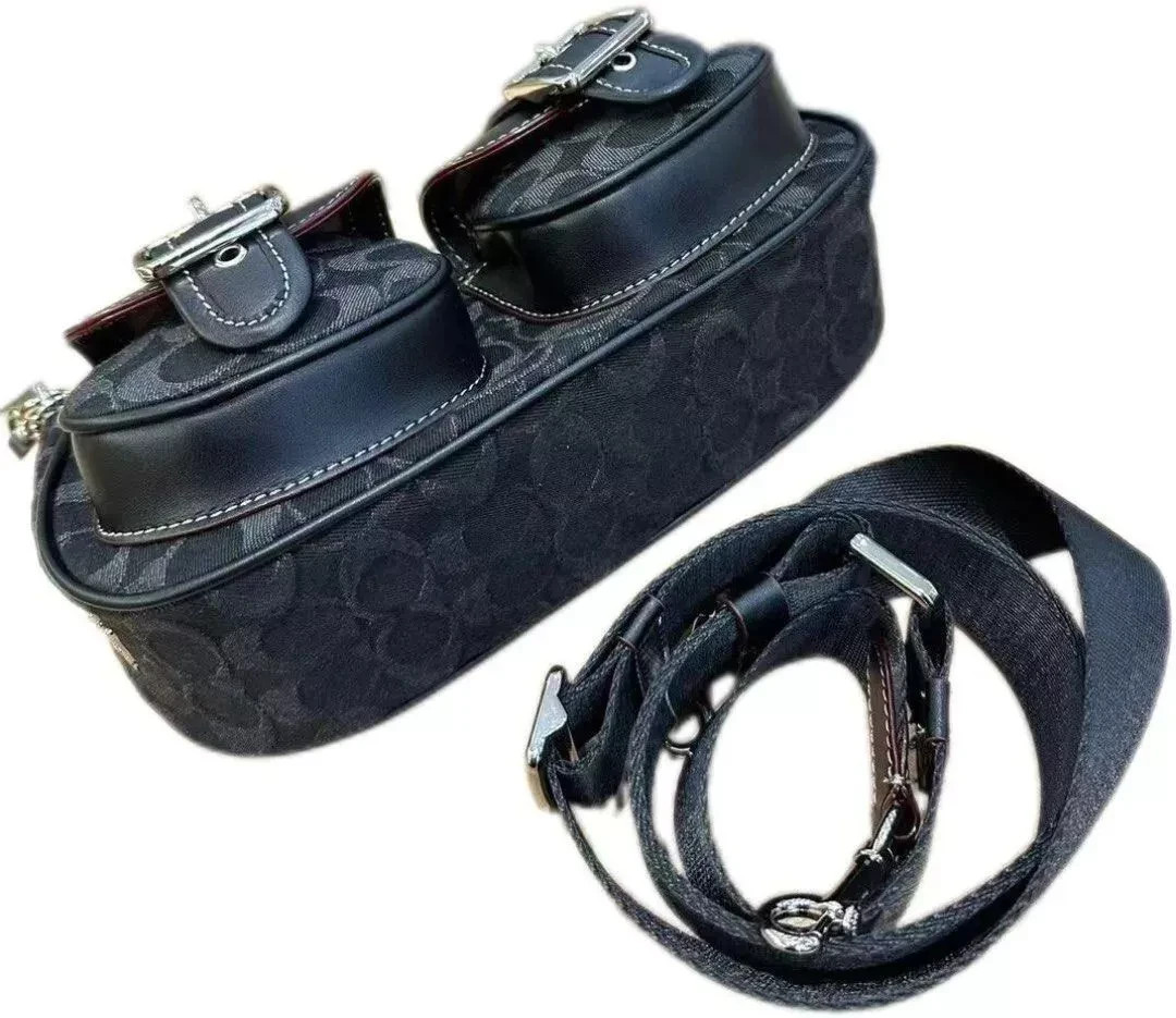 COACH CQ184 Ashton Baguette Signature Denim Handbag Shoulder Bag Women BRAND NEW