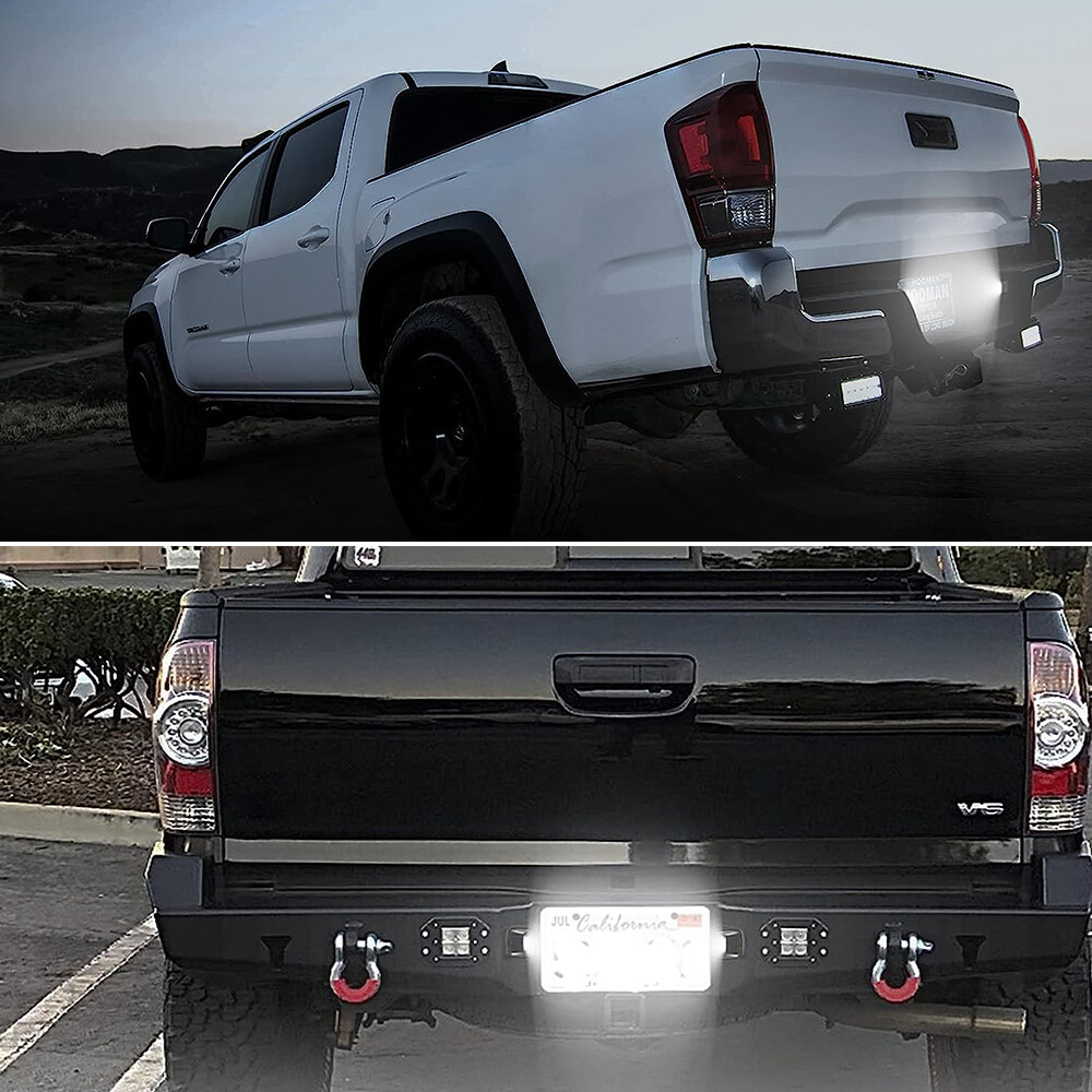 2X LED License Plate Lights Rear Bumper Tag Assembly For 1995-2004 Toyota Tacoma