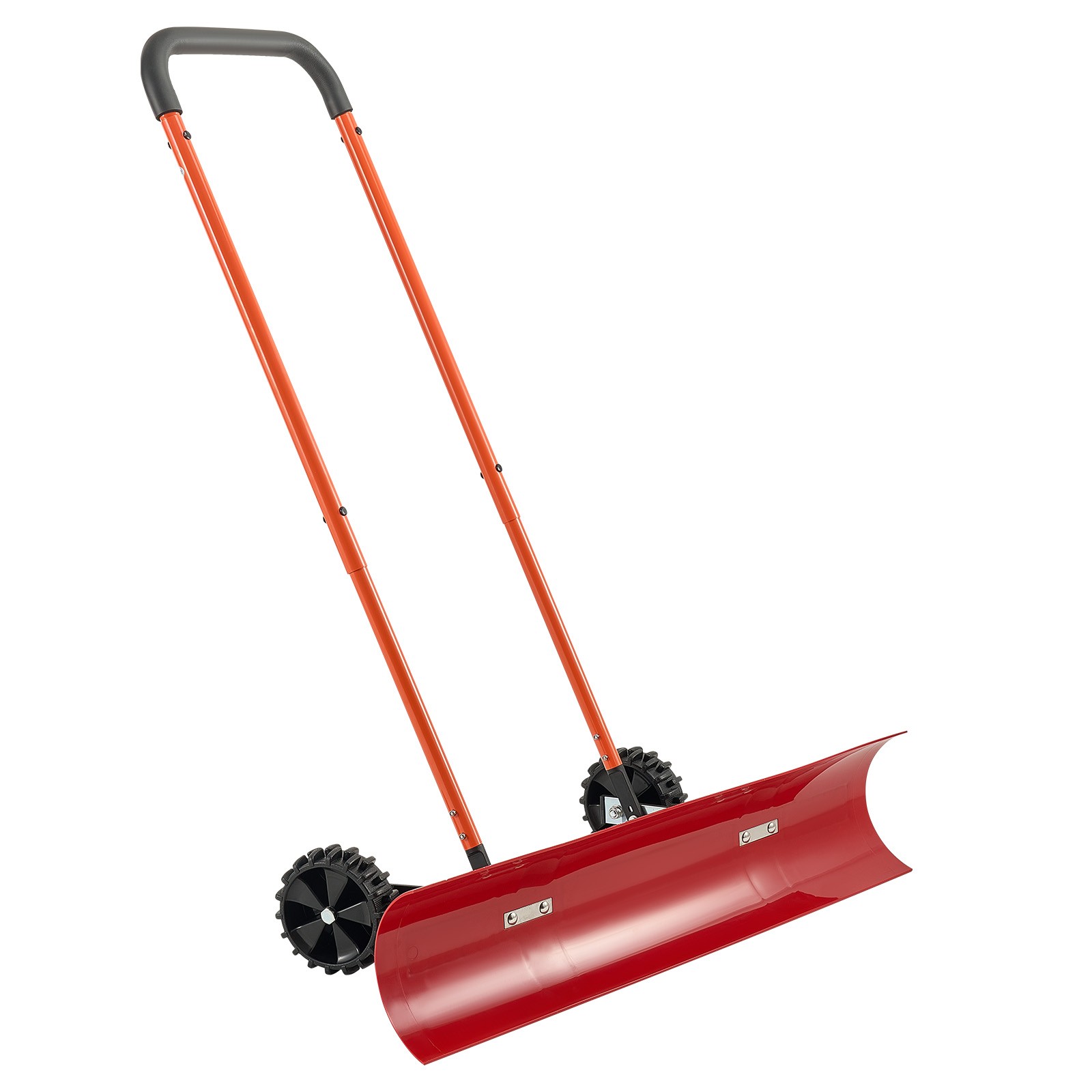 VEVOR Snow Pusher Shovel w/ Wheels 37.8 in Snow Removal Shovel Plow for Driveway
