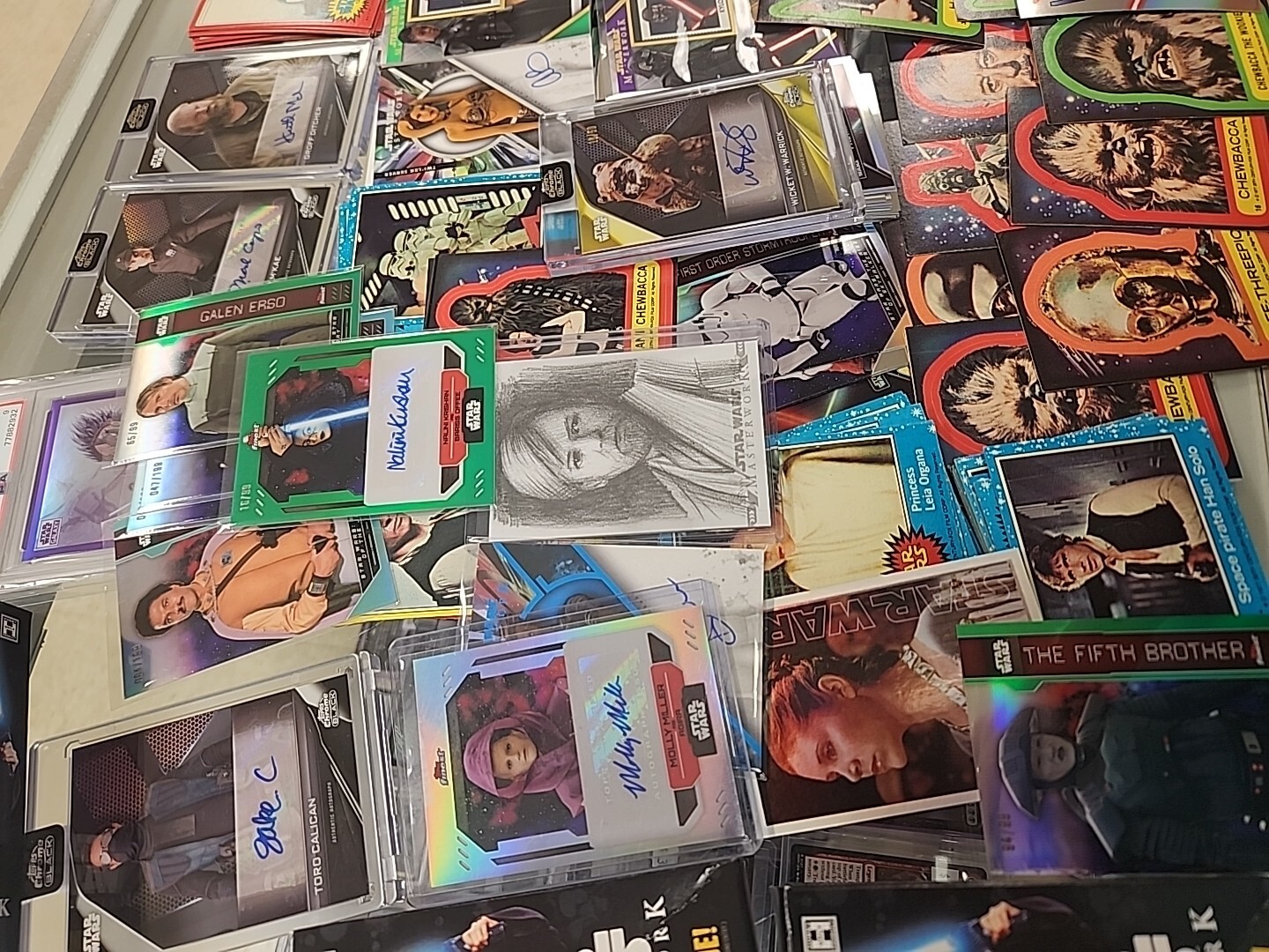 Star Wars Card Collection Lot Autos , Refractors, Numbered & More Vintage To New