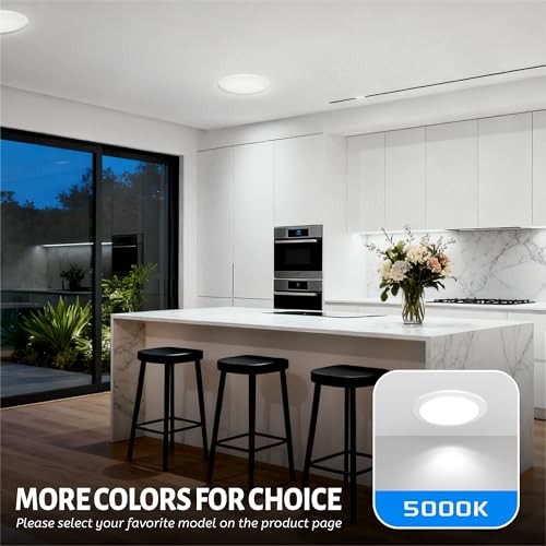 10 Pack 6" LED Disk Lights - Dimmable Flush Mount Ceiling 5000K Daylight