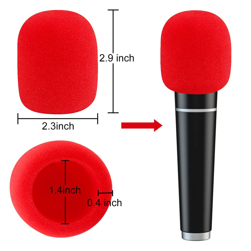 30Pcs Handheld Microphone Windshield Wind Shield Sponge Foam Cover Thicken