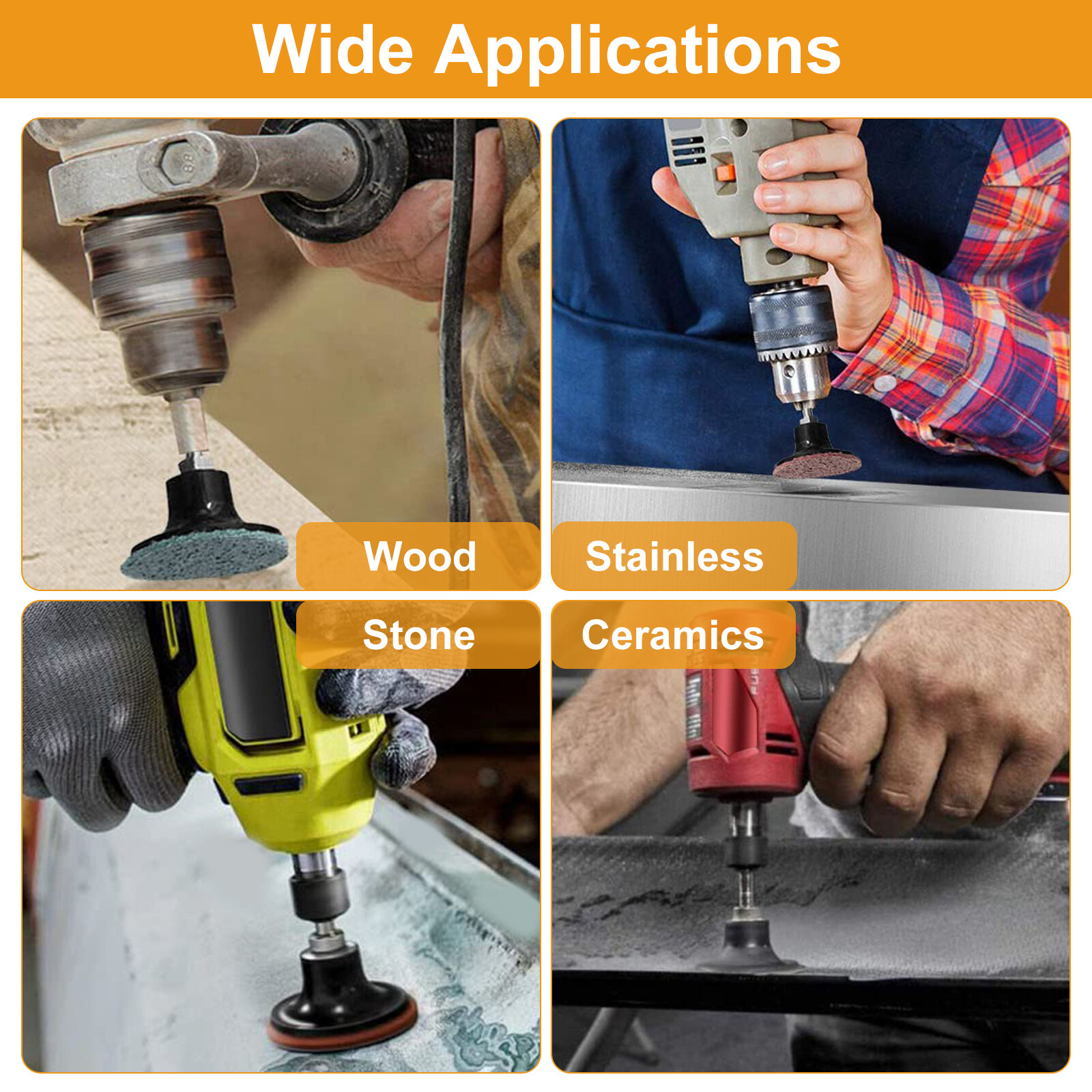 104x 2" Roll Lock Sanding Discs Die Grinder Quick Change Disc Set W/ 1/4 Holder