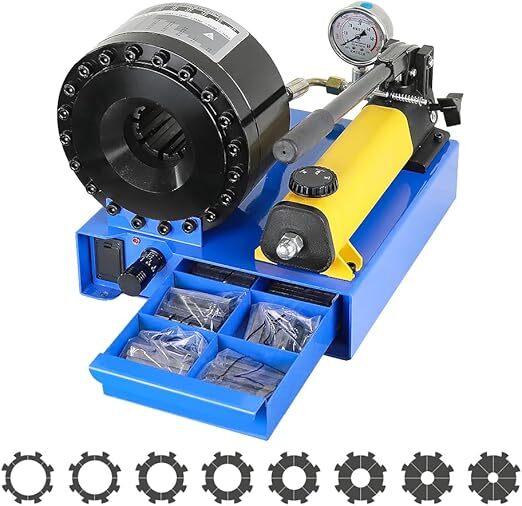 Manual Hose Pipe Crimping High Pressure Hydraulic Hose Crimper With 8 sets Molds