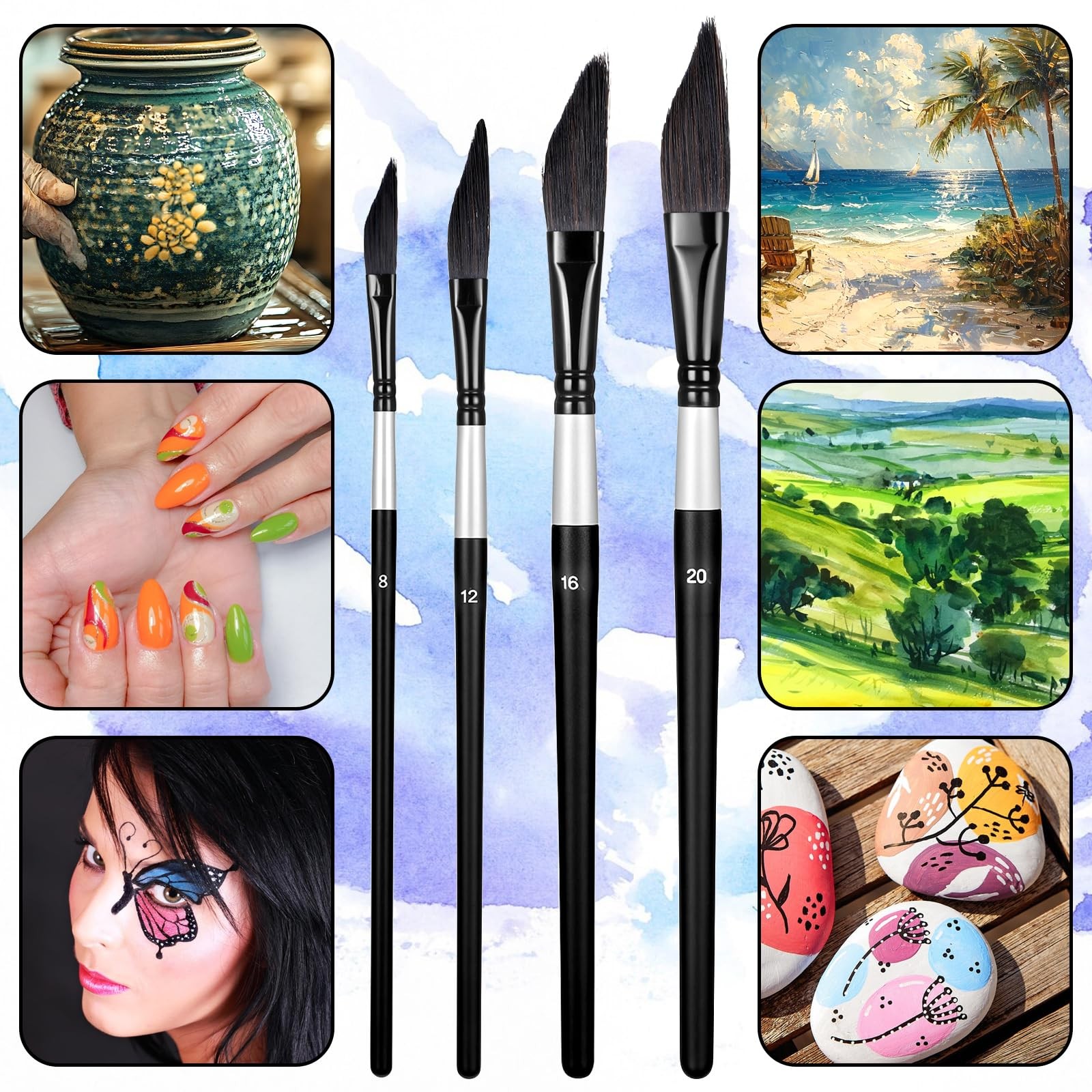 Professional Pinstriping Brush, 4PCS High Performance Striping Brushes Long L...