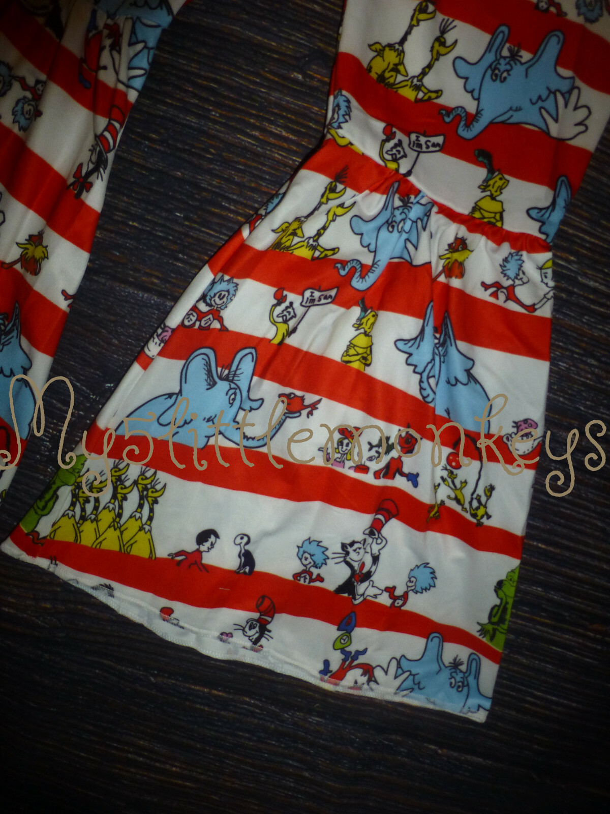 NEW Dr Seuss Cat in the Hat Shirt & Bell Pants Girls Boutique Outfit Set