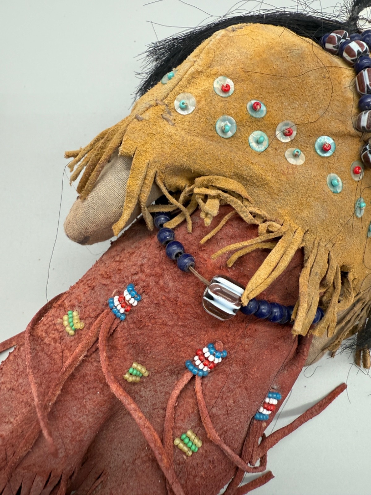 Antique Lakota Sioux Native American Double Sided Doll Anoglte 1890s Antique Dol