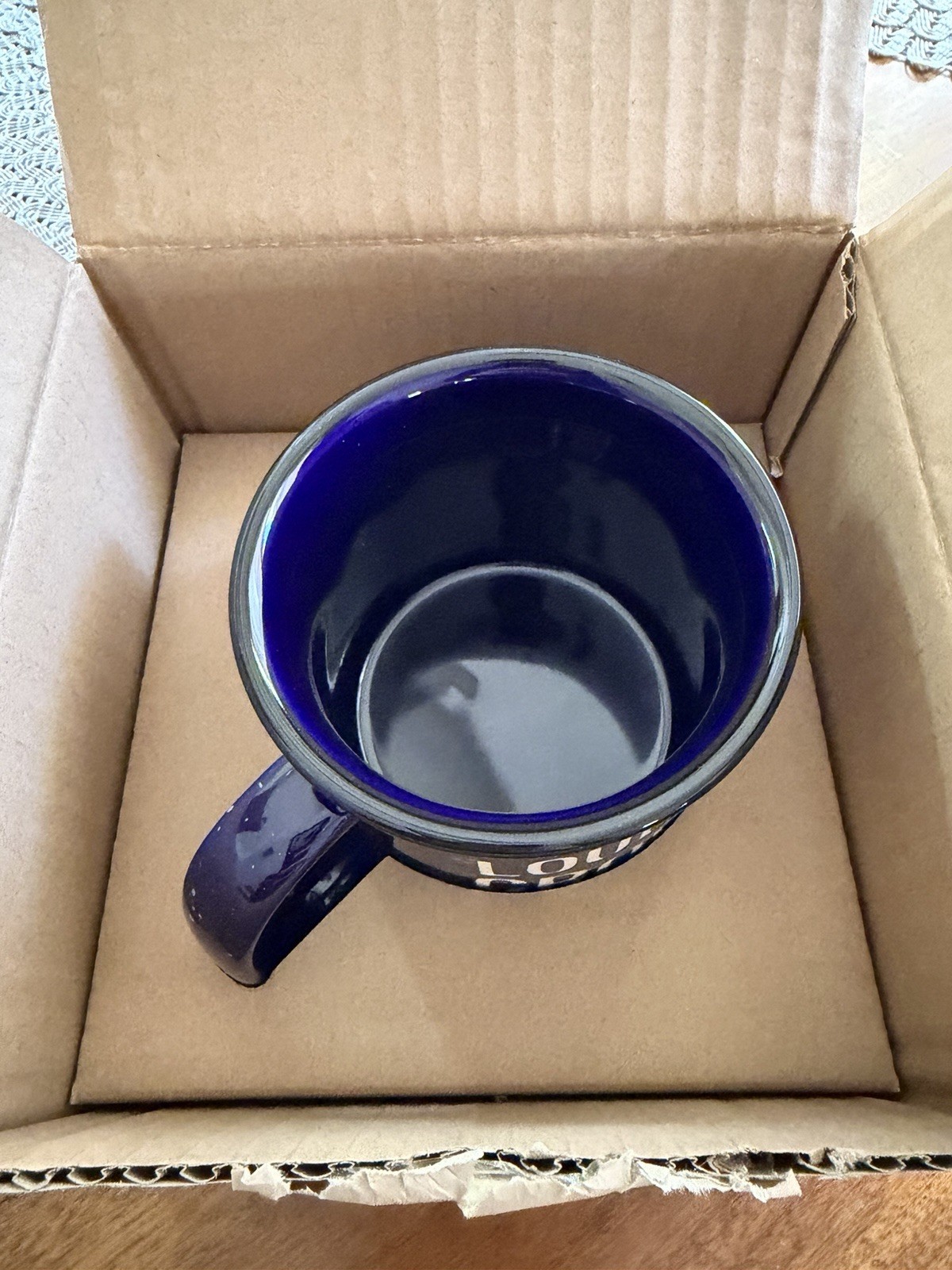 RARE! Louder with Crowder Discontinued Speckled Blue Coffee Mug Etched