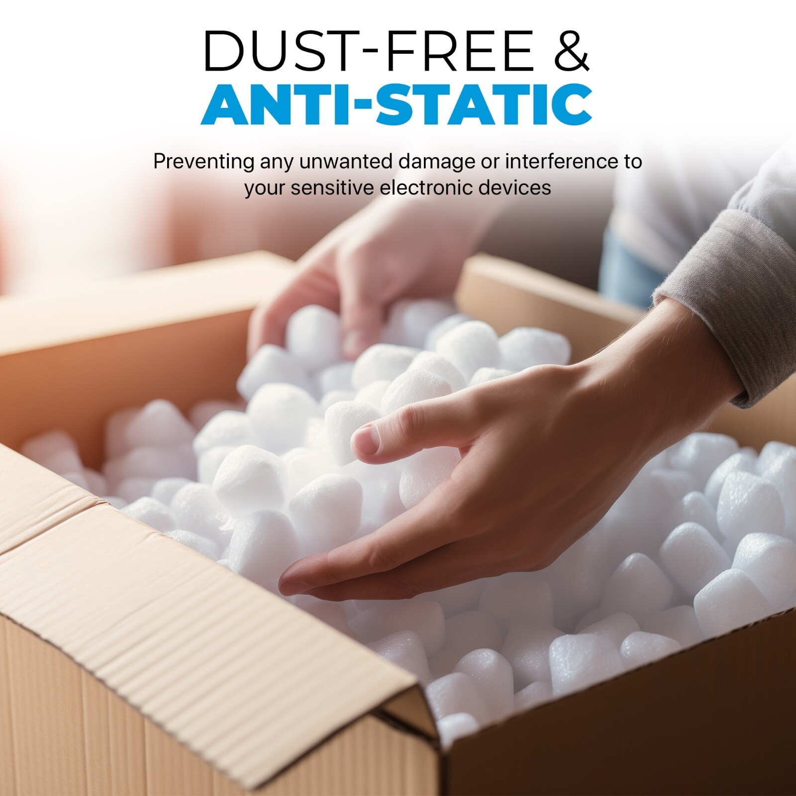 Biodegradable Peanuts 0.25 cu ft naturally antistatic popcorn for packaging