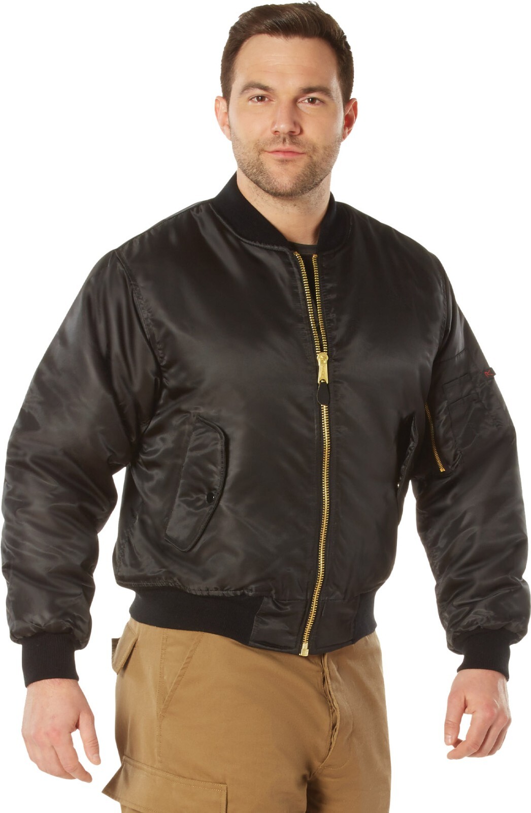 MA-1 Flight Jacket Military Bomber Coat Reversible Orange MA1 Army Air Force