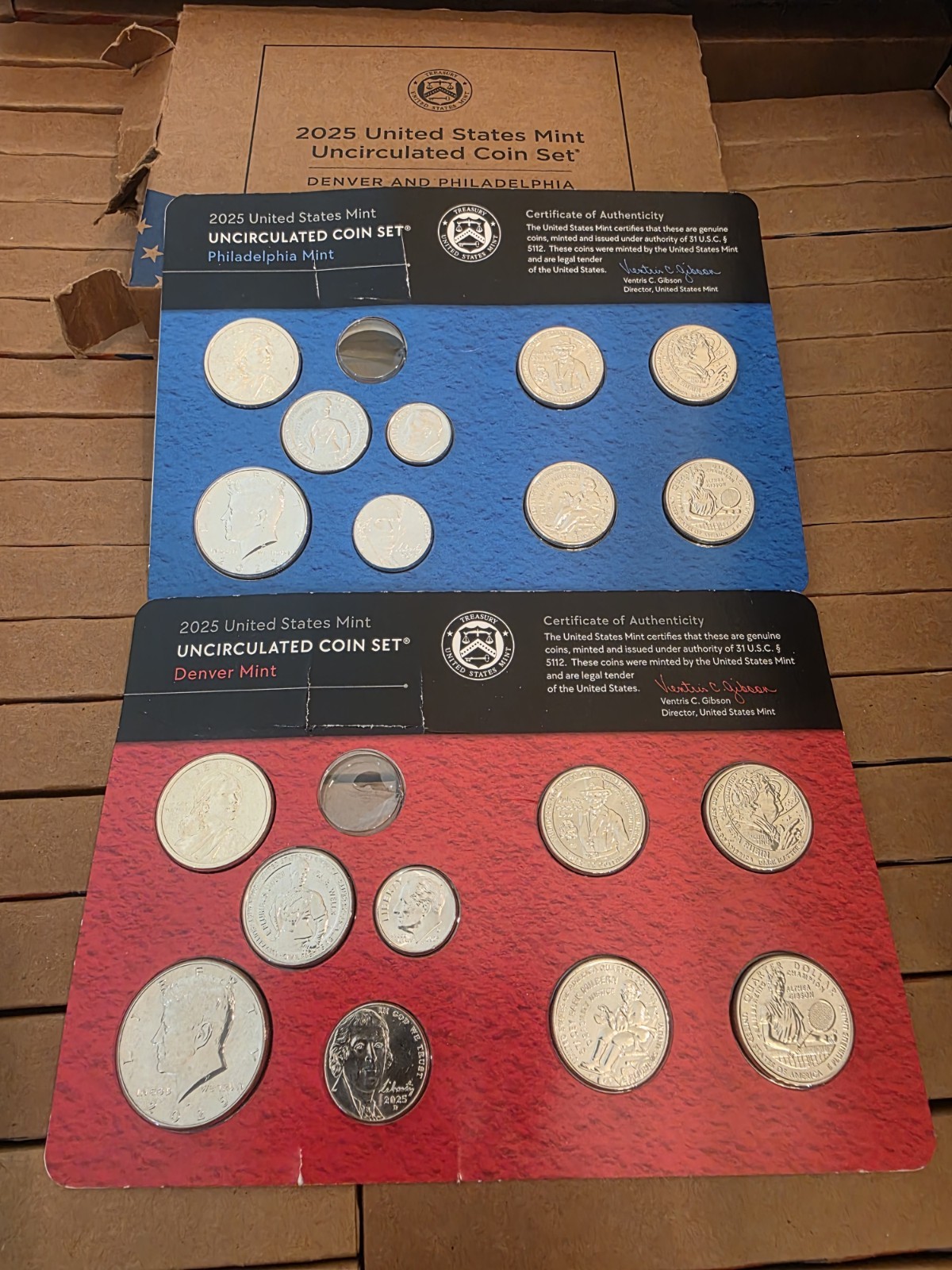 2025 P D US Mint Uncirculated Coin Set (No Penny) SOLD OUT AT THE MINT! & BOX %