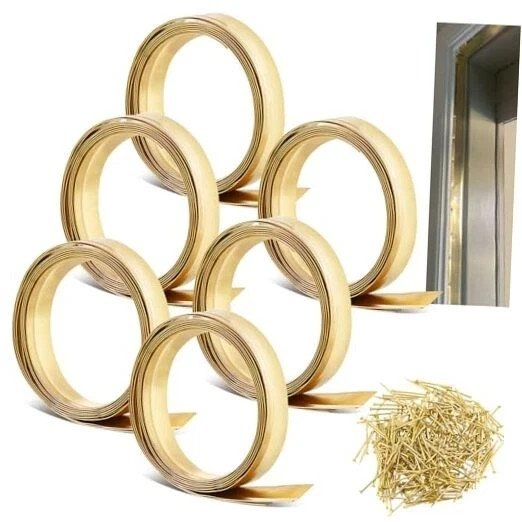 Spring-Loaded Bronze Weatherstripping, Metal Seal for Doors or Windows