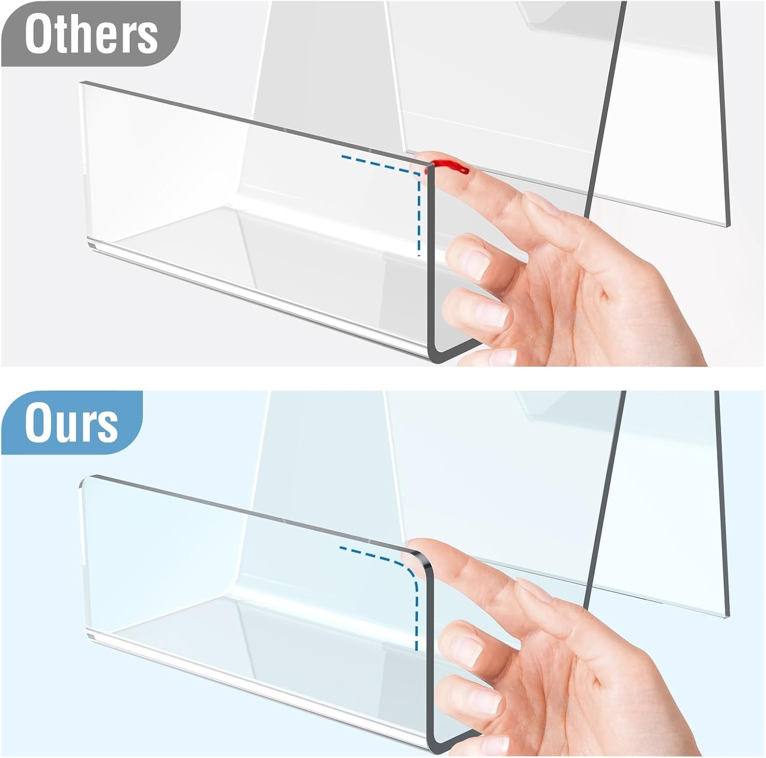 6 Pack Acrylic Book Stand Clear Easel Stand for Display Book Display Holder
