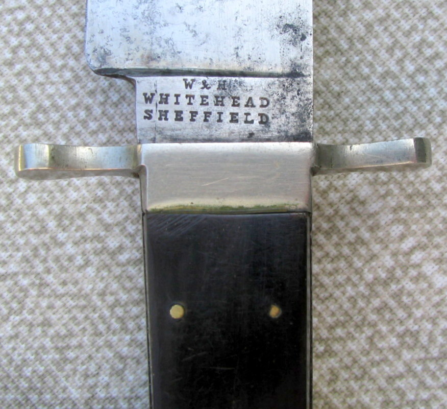 RARE DEATH TO TRAITORS ETCHED BOWIE~ORIGINAL SHEATH~W & H WHITEHEAD BROS 1862-63