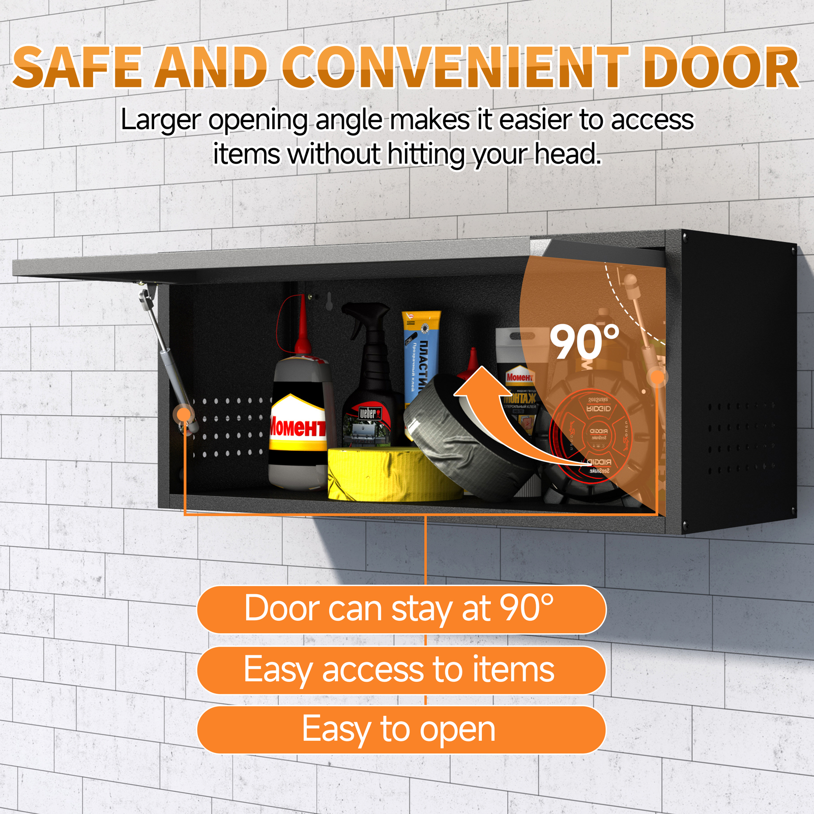 Garage Storage Cabinet System 5-Pcs Workshop Set Metal Garage Lockable Cabinets