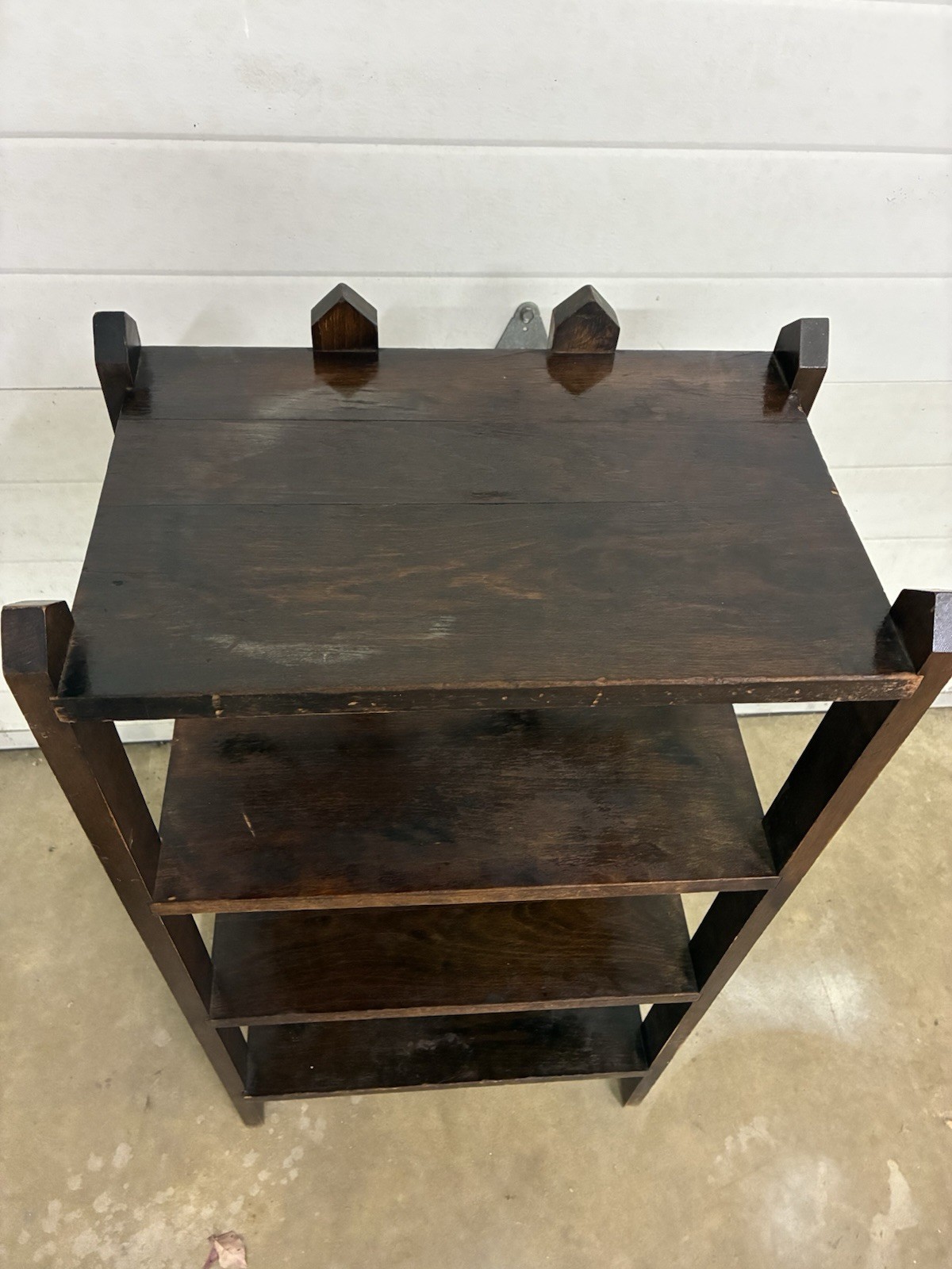 ANTIQUE ARTS & CRAFTS MISSION OPEN BOOKCASE ALL ORIGINAL